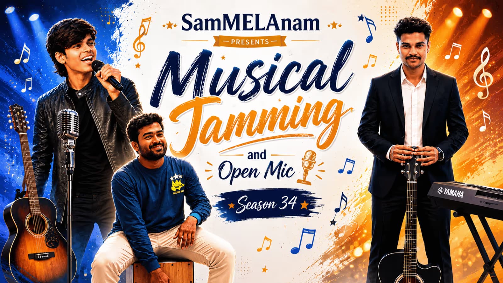 Musical Jamming and Open Mic by SamMELAnam Season 34