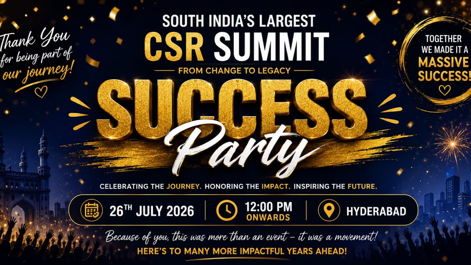 South India's Largest CSR SUMMIT- Success Party