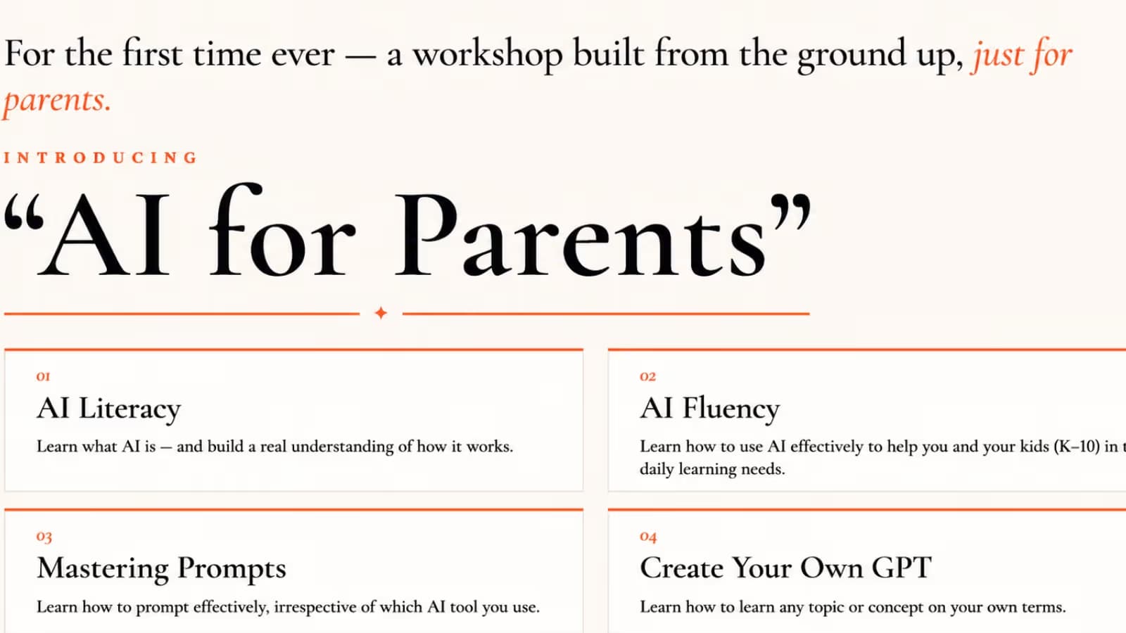 AI for Parents (K-10)