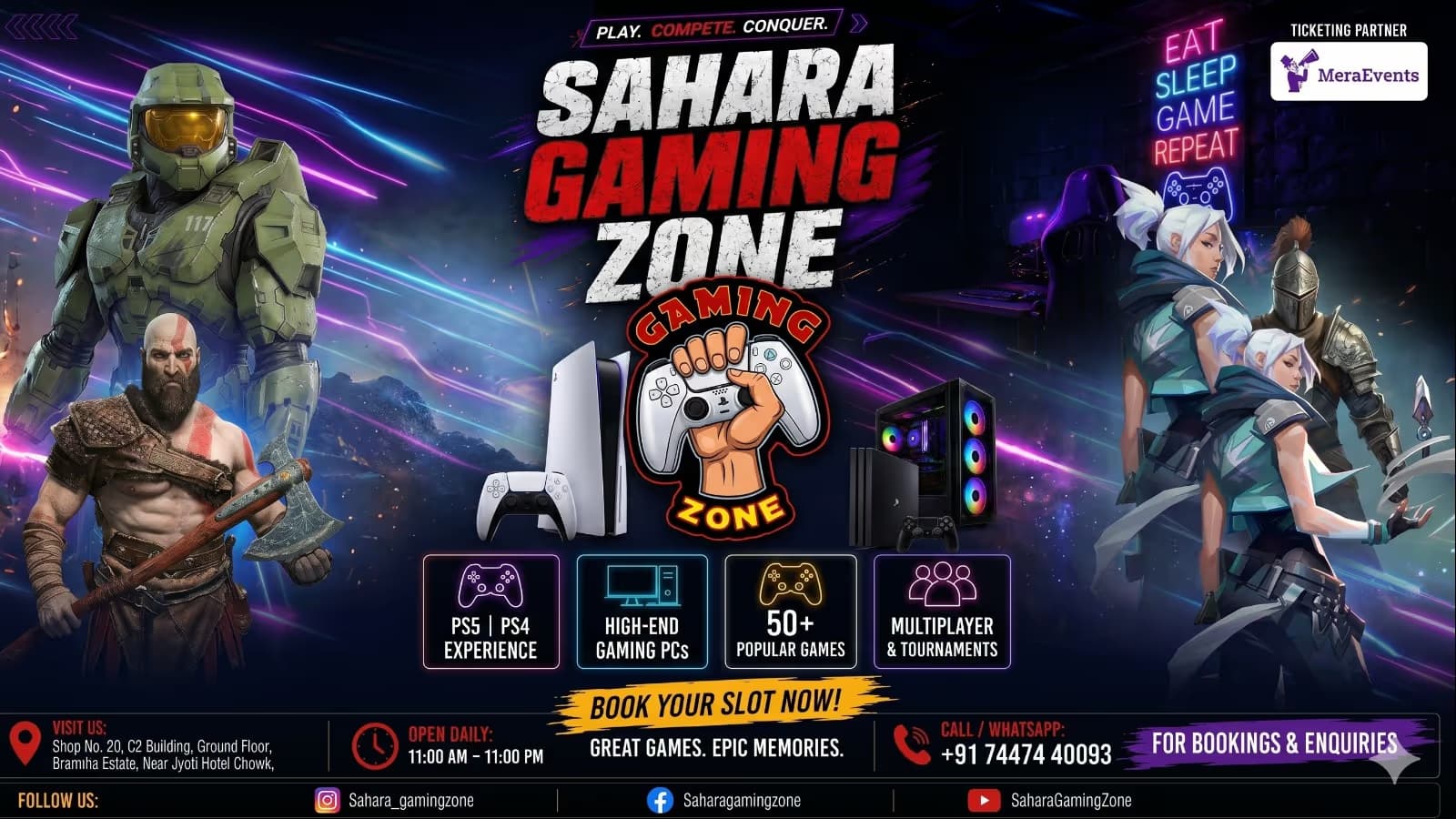 Sahara Gaming Zone | Kondhwa Pune | 240Hz & 144Hz PCs | PS5 & PS6
