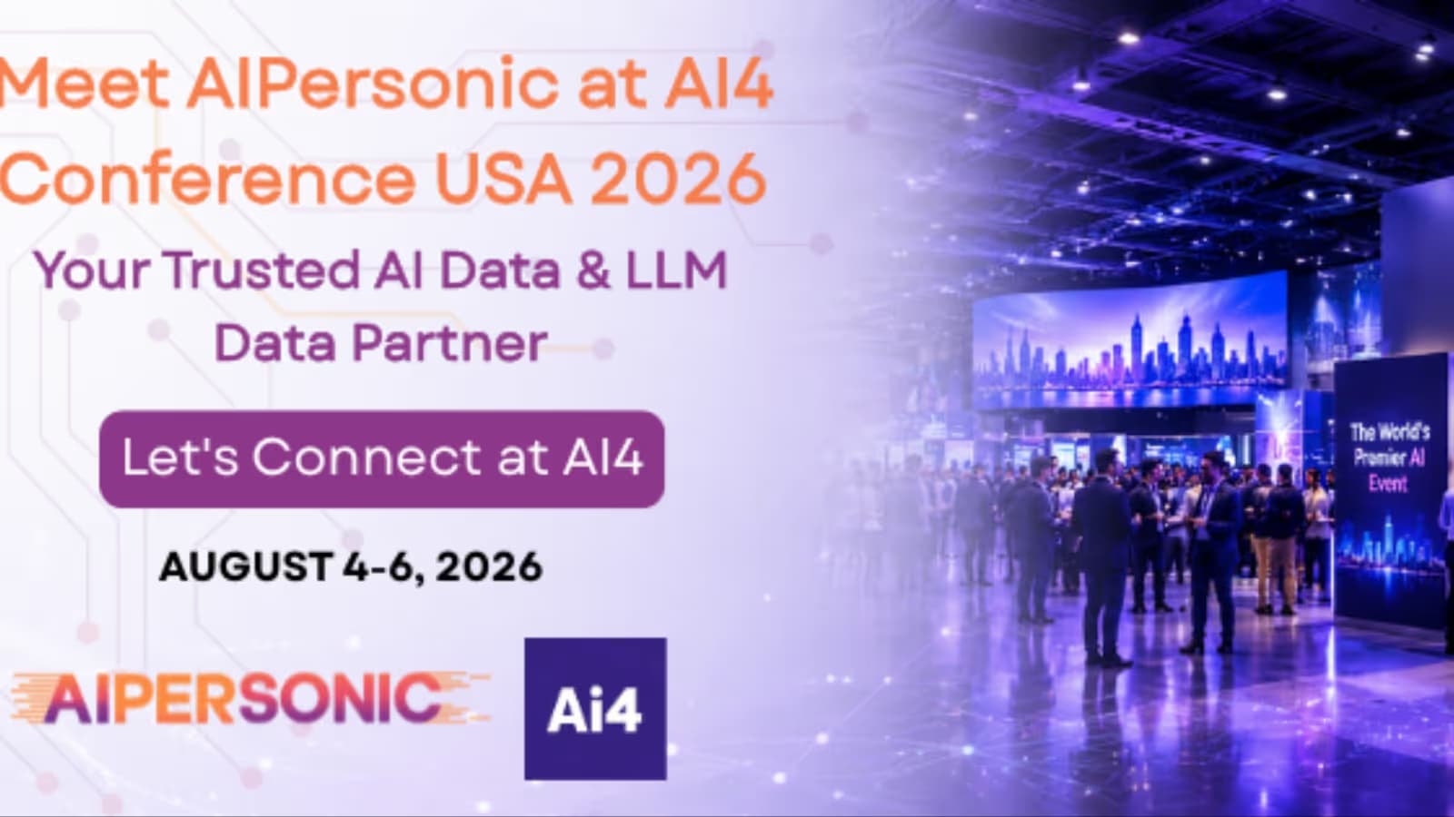Connect with AIPersonic at Ai4 2026 in Las Vegas