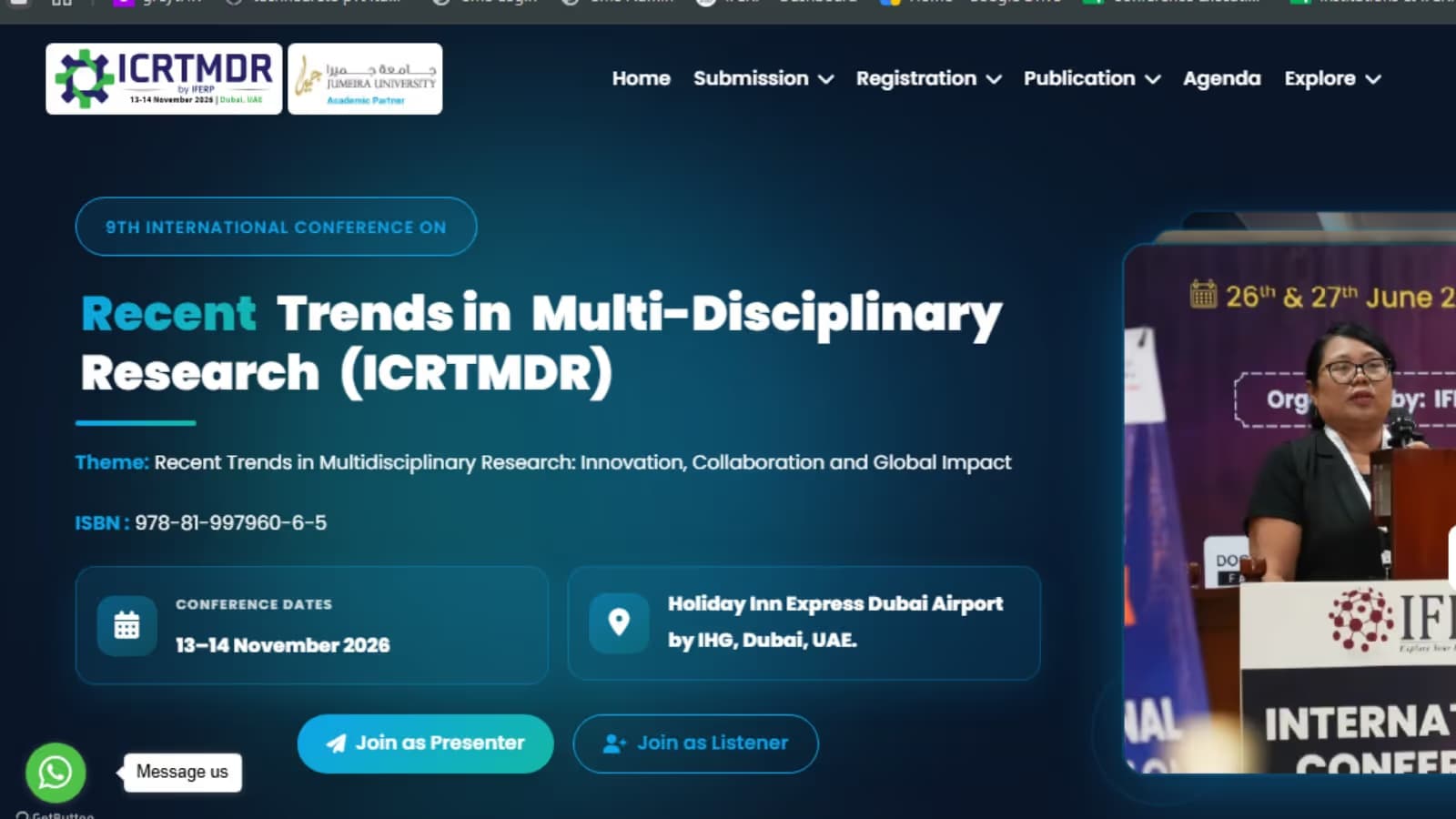 9th International Conference on Recent Trends in Multi-Disciplinary Research (ICRTMDR)