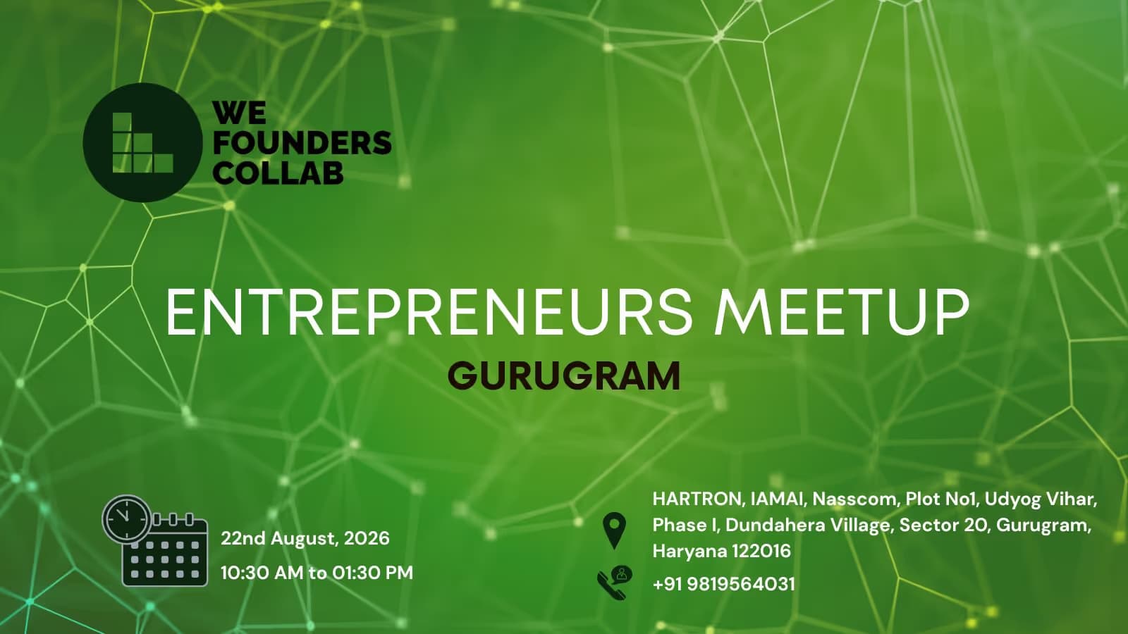 Entrepreneurs Meetup by We Founders Collab Gurugram 2026