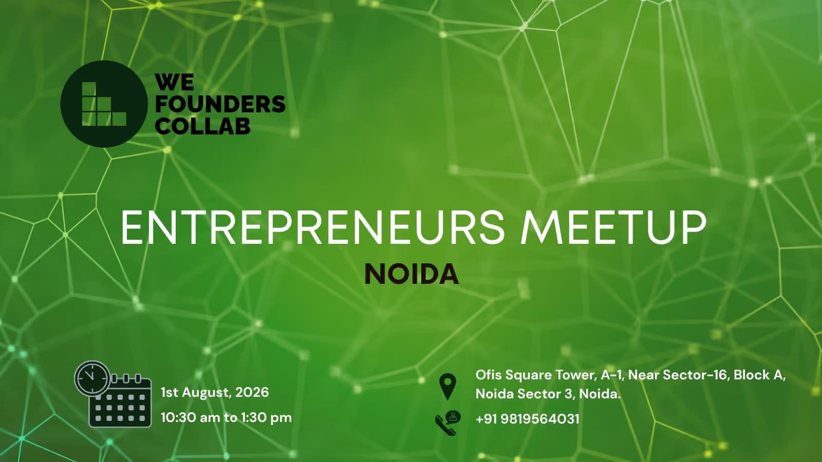 Entrepreneurs Meetup by We Founders Collab Noida 2026