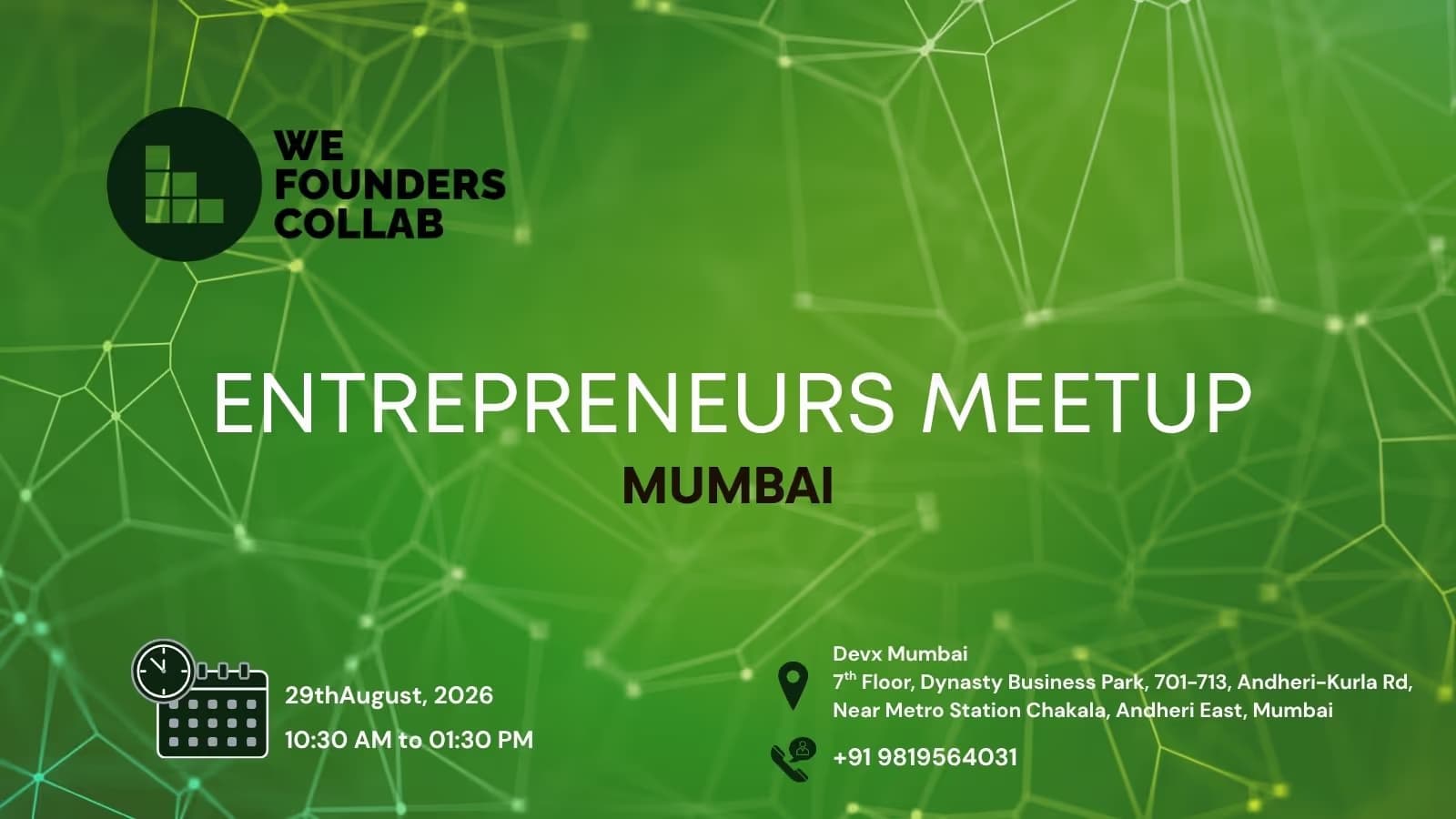 Entrepreneurs Meetup by We Founders Collab Mumbai 2026