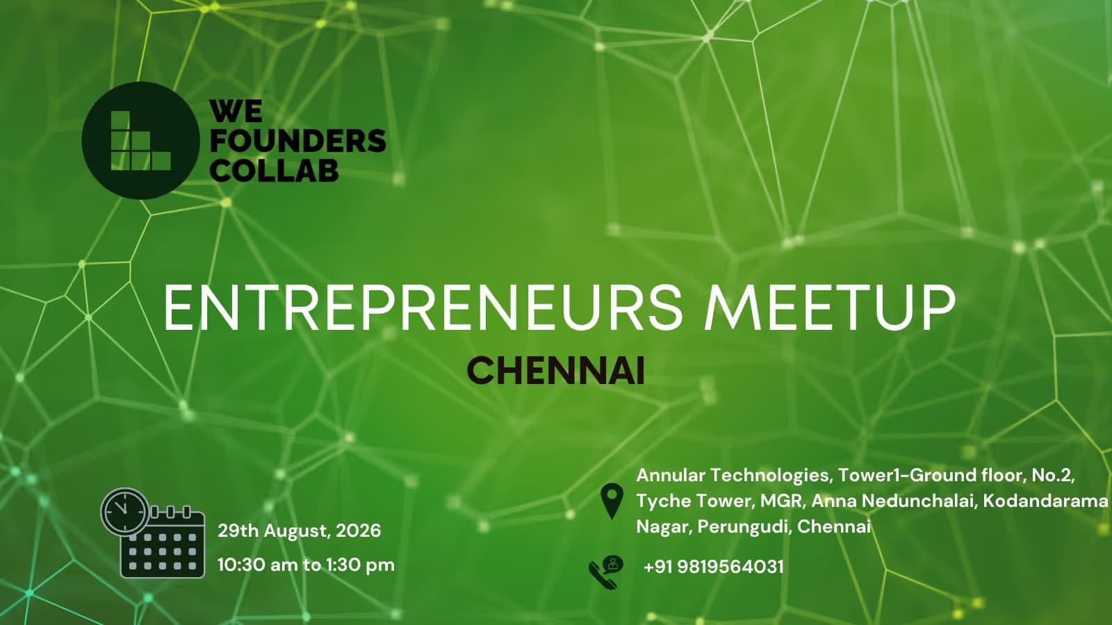 Entrepreneurs Meetup by We Founders Collab Chennai 2026