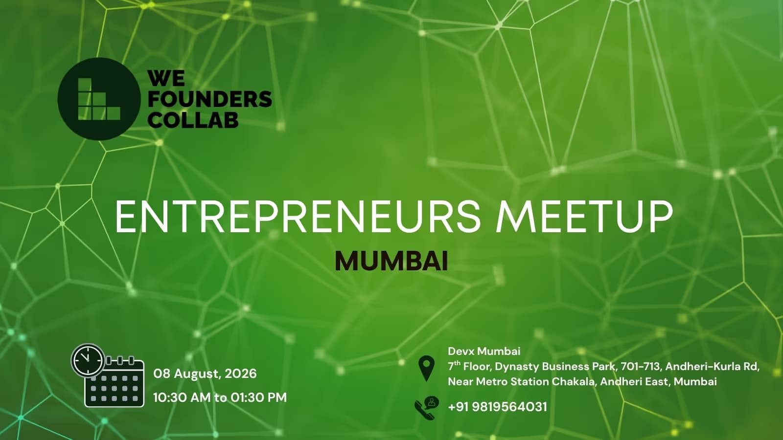 Entrepreneurs Meetup by We Founders Collab Mumbai 2026