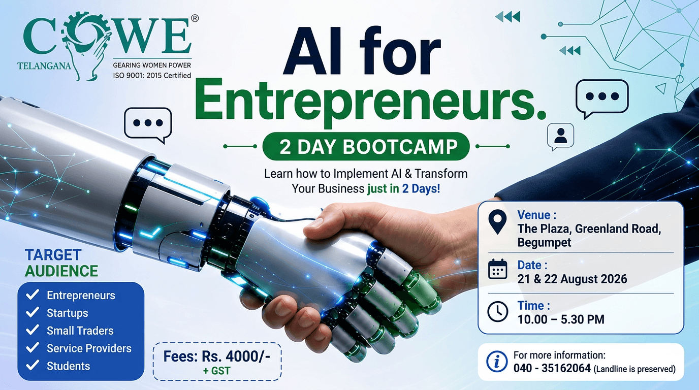 AI for Entrepreneurs 2 Day Bootcamp by COWE