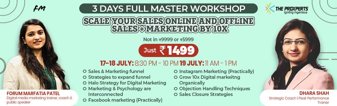 Want rapid increase in your sales? Take part and improve your sales by 10x with Digital Marketing master Training