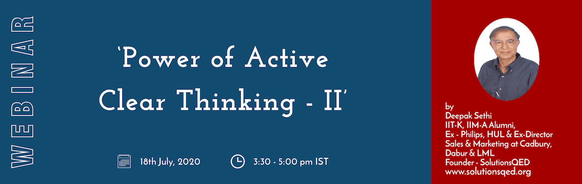 Power of Active Clear Thinking II - Webinar