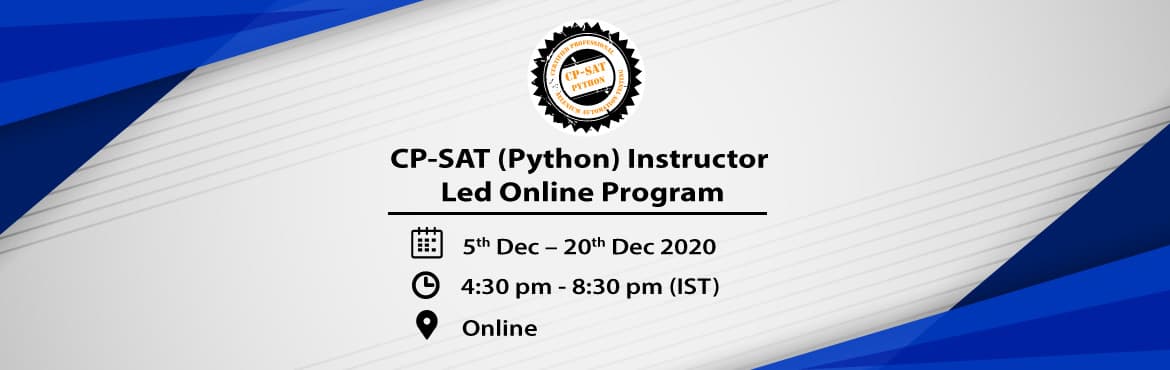Instructor led online Selenium 3.0 program - BE A CP-SAT (Python)