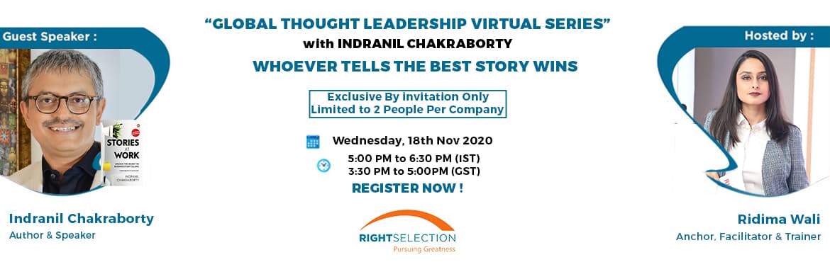 Whoever tells the best story wins with Indranil Chakraborty