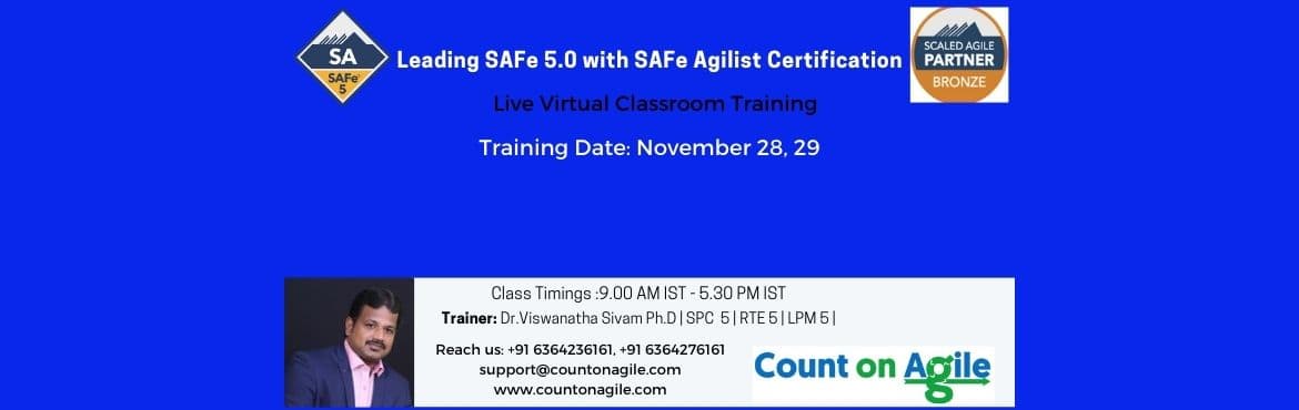 Leading SAFe 5.0 Live Training by Count On Agile