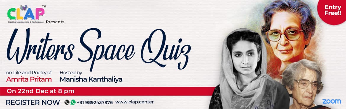 WRITERS SPACE QUIZ ON AMRITHA PRITHAM HOSTED BY MANISHA KANTHALIYA