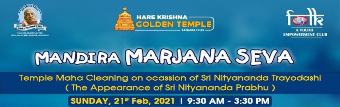 Volunteer for Temple Cleaning @Hare Krishna Golden Temple