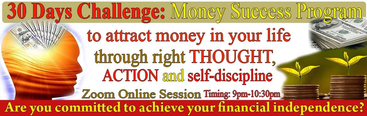 Online Money Success Program to attract money in your life over Zoom