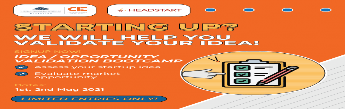 Idea / Opportunity Validation Bootcamp | CIE IIIT Hyderabad