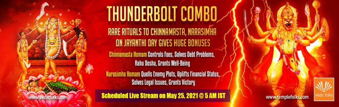 Thunderbolt Combo Chinnamasta Homam and Narasimha Homam