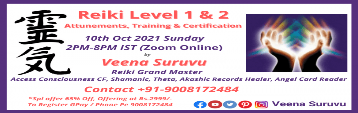 Reiki Level 1 and 2 Class Online