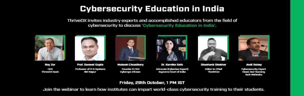 Webinar on Cybersecurity Education in India
