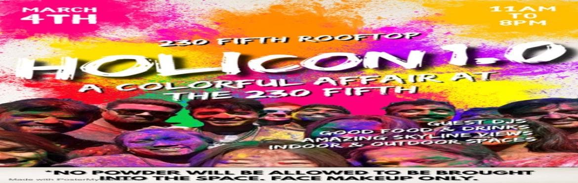 HOLICON 1.0 HOLI PARTY AT 230 5TH ROOFTOP NYC