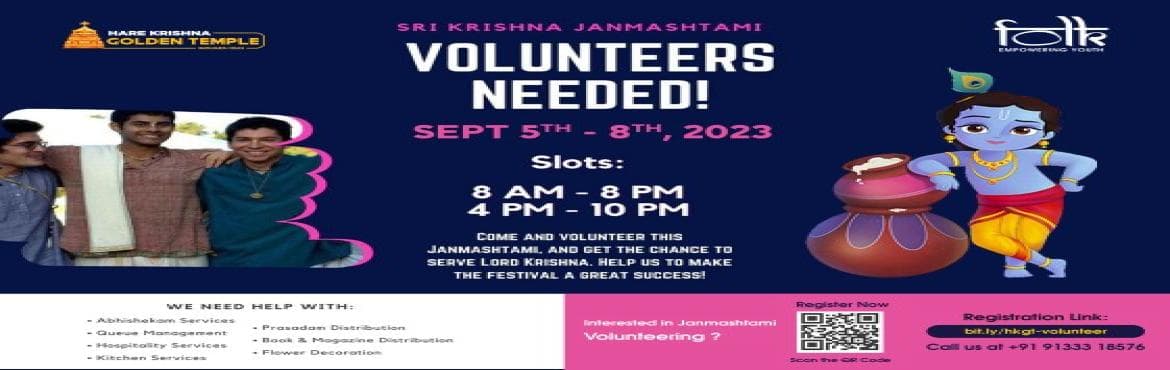 Shri Krishna Janmashtami 2023 | Volunteer Registration | FOLK Exclusive