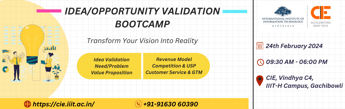 Idea/opportunity Validation Bootcamp
