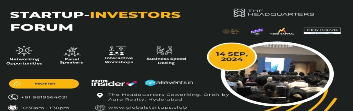 Startup-Investors Forum 2024 Hyderabad