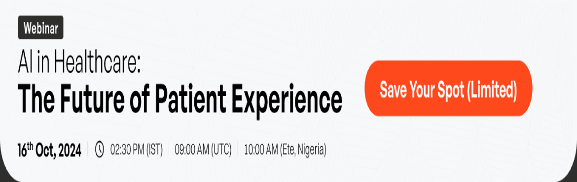Webinar: AI in Healthcare (HMO): The Future of Patient Experience