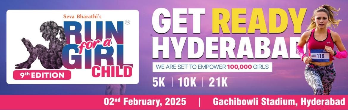 Run for A Girl Child - 2025, 9th Edition at Gachibowli Stadium