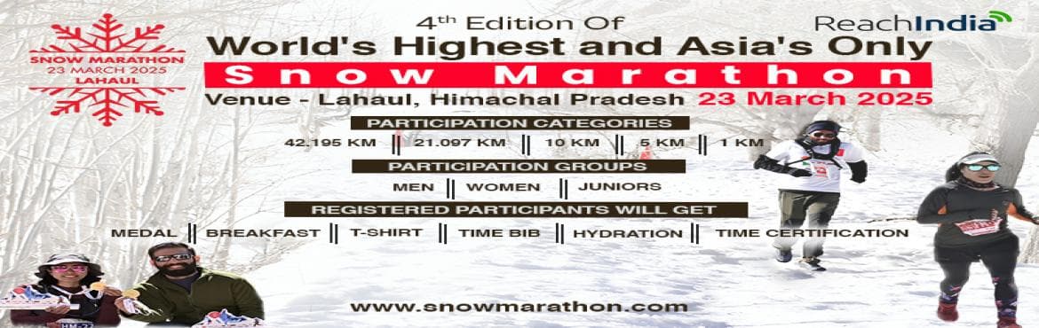 World Highest Snow Marathon at Sissu Lahaul Himachal Pradesh
