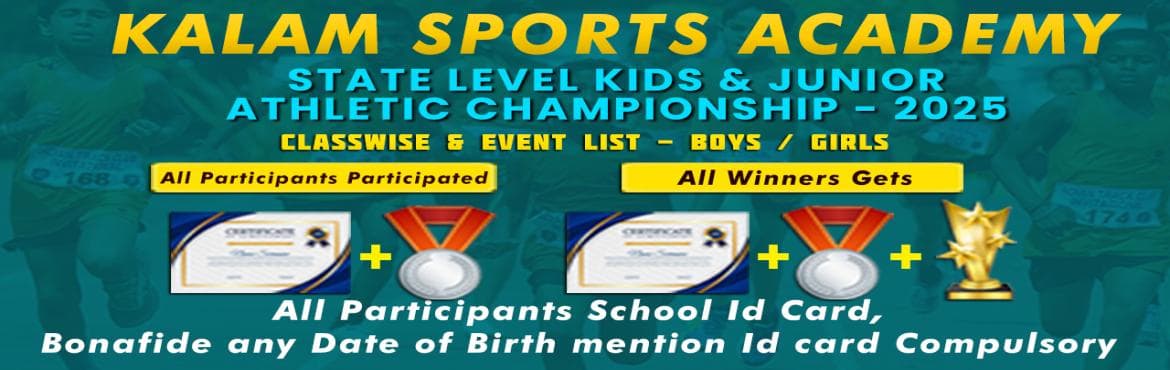State Level Kids and Junior Athletic Championship July 2025