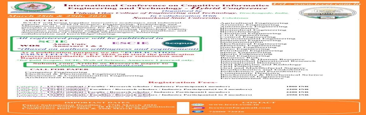 International Conference on Cognitive Informatics Engineering and Technology